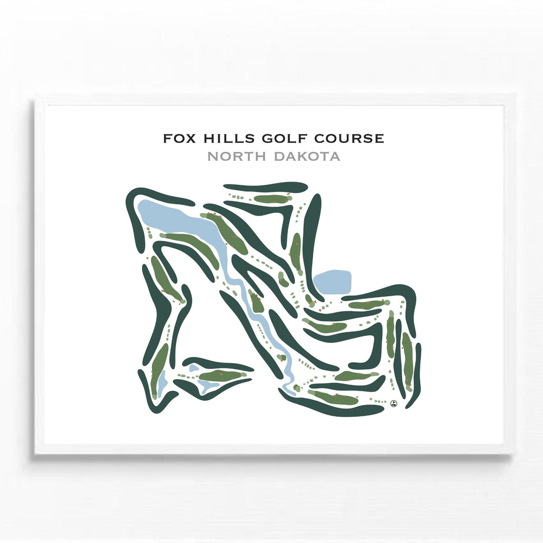 Fox Hills Golf Course, North Dakota - Printed Golf Course