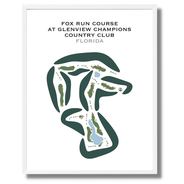 Fox Run Course at Glenview Champions Country Club, Florida - Printed Golf Courses