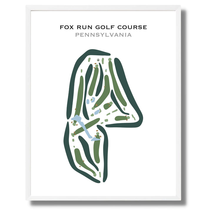 Fox Run Golf Course, Pennsylvania - Printed Golf Courses