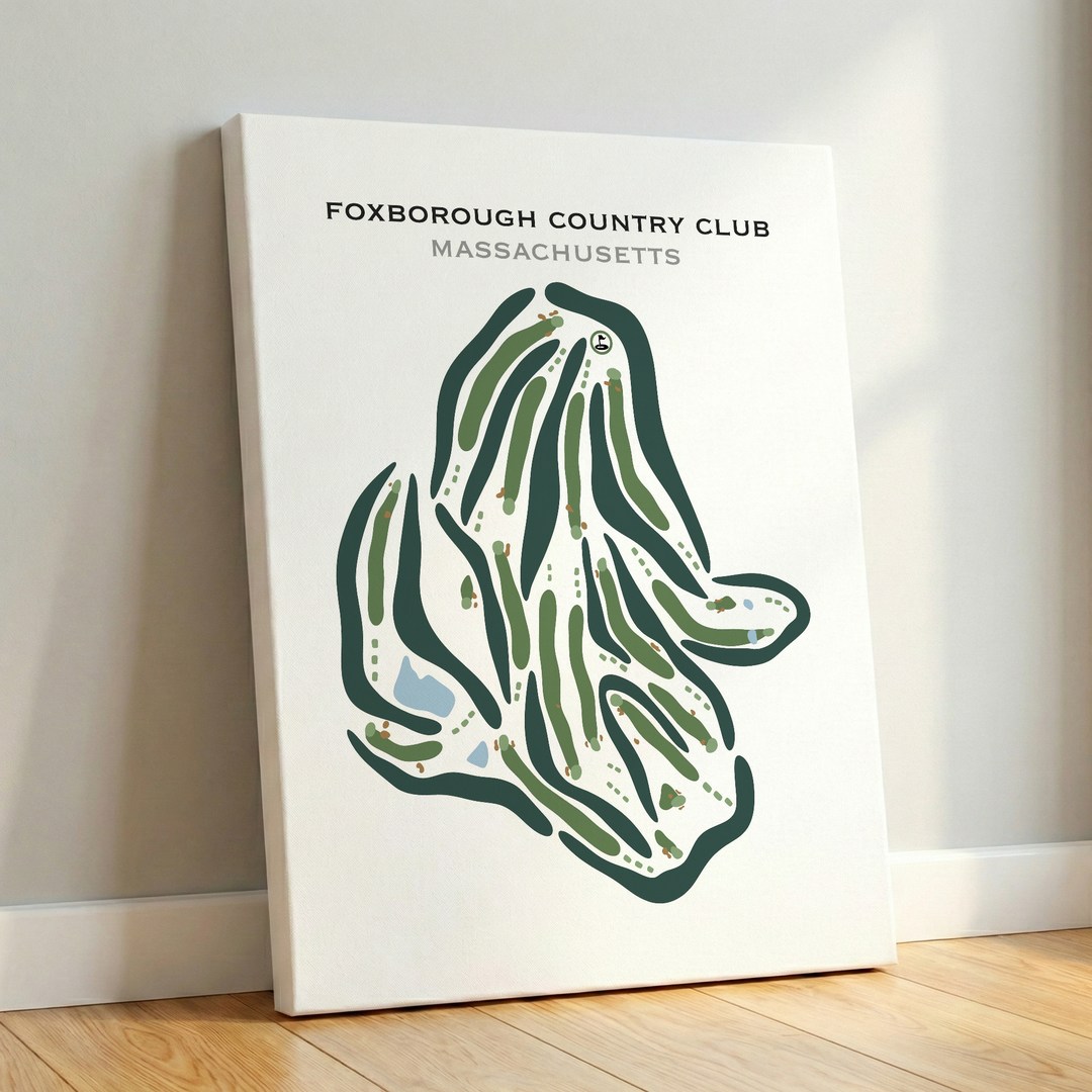 Foxborough Country Club, Massachusetts - Printed Golf Courses