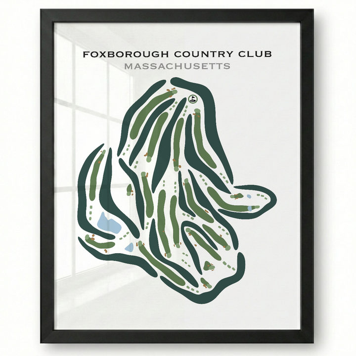 Foxborough Country Club, Massachusetts - Printed Golf Courses