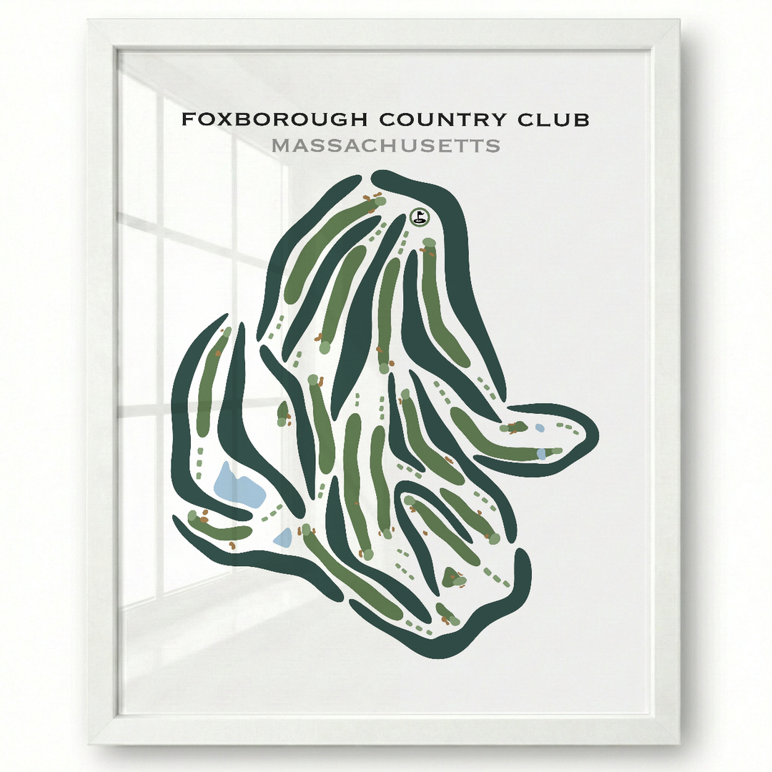 Foxborough Country Club, Massachusetts - Printed Golf Courses