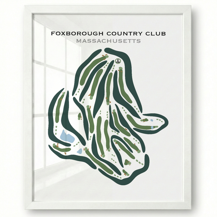 Foxborough Country Club, Massachusetts - Printed Golf Courses