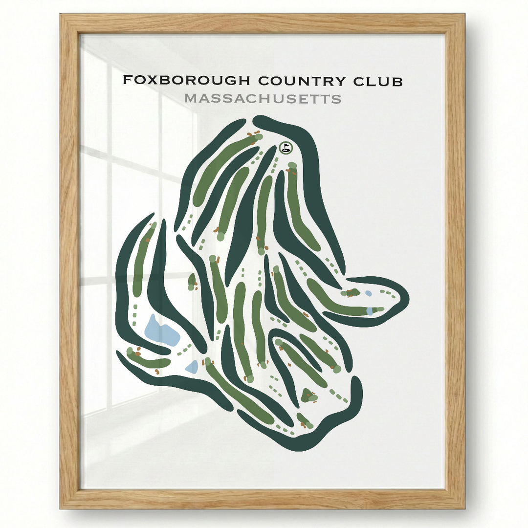 Foxborough Country Club, Massachusetts - Printed Golf Courses