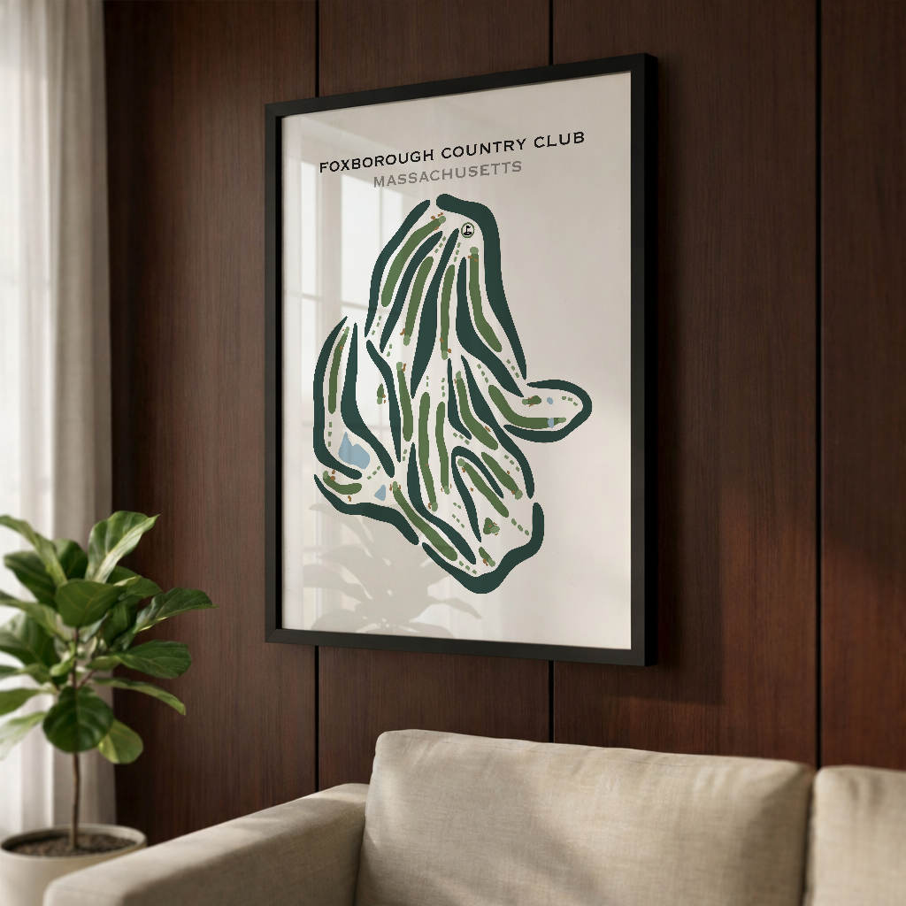 Foxborough Country Club, Massachusetts - Printed Golf Courses