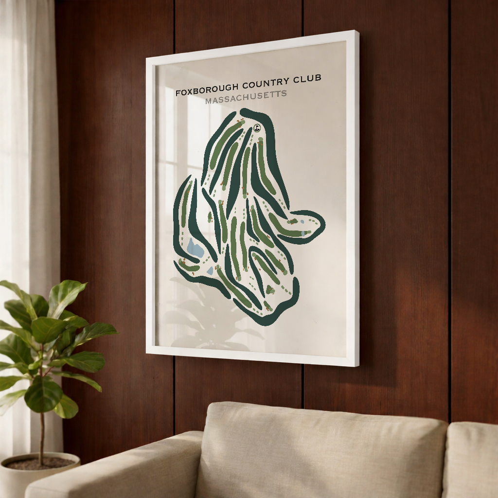 Foxborough Country Club, Massachusetts - Printed Golf Courses