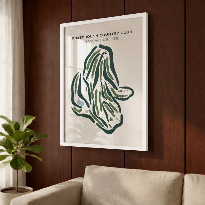 Foxborough Country Club, Massachusetts - Printed Golf Courses