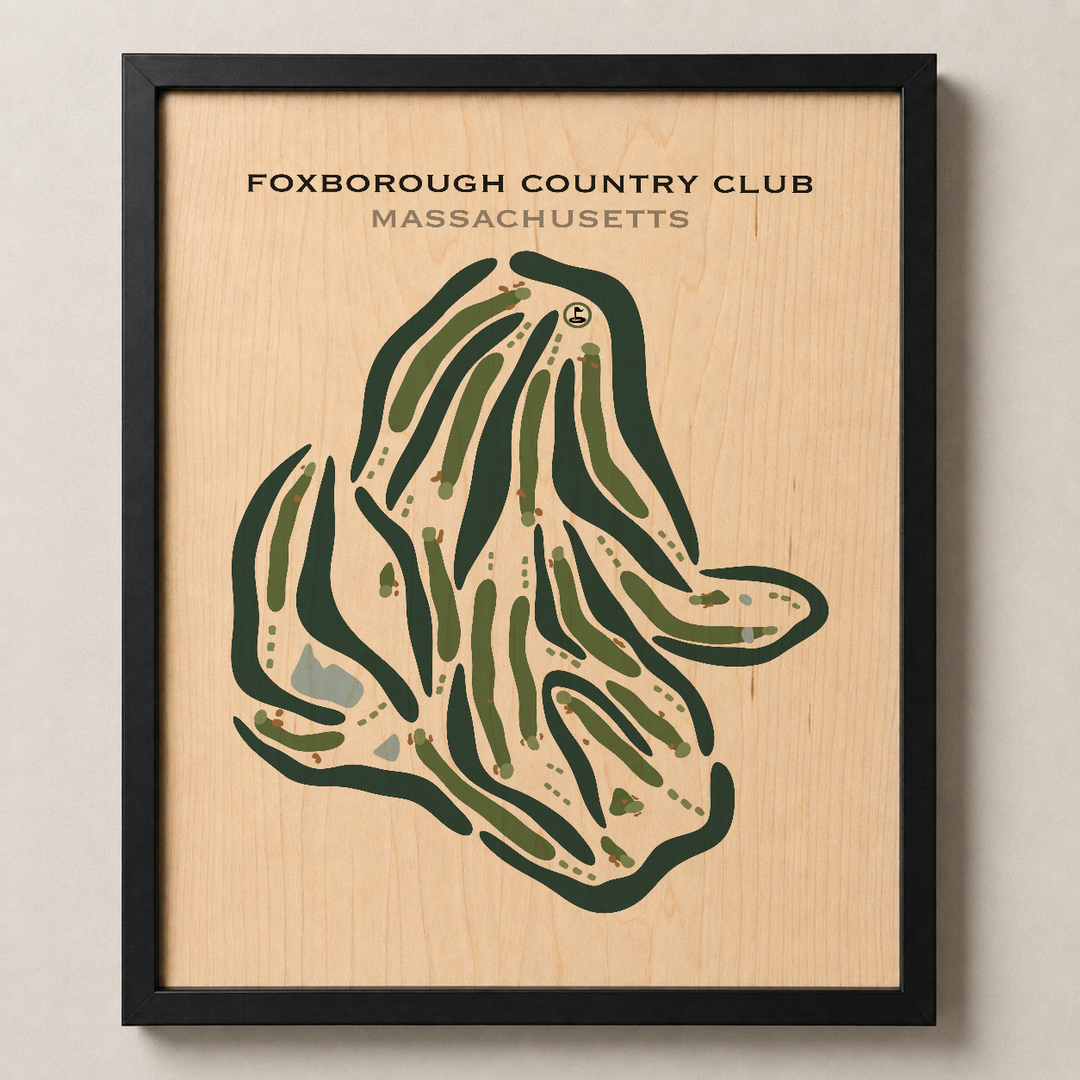 Foxborough Country Club, Massachusetts - Printed Golf Courses