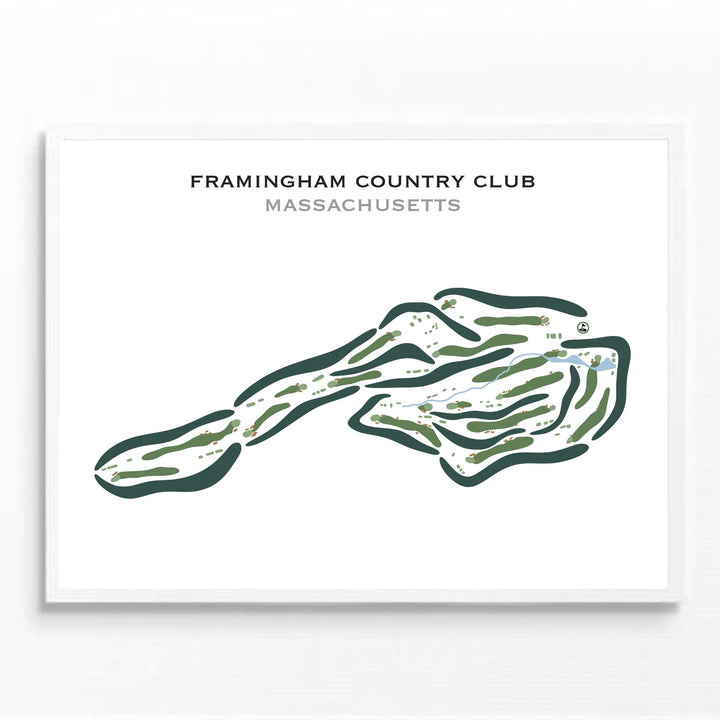 Framingham Country Club, Massachusetts - Printed Golf Courses