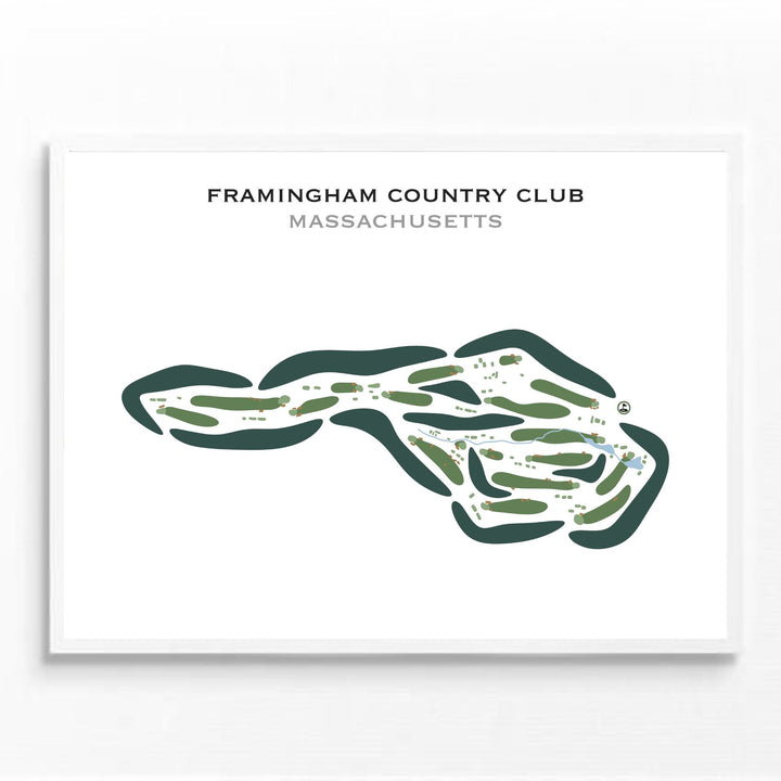 Framingham Country Club, Massachusetts - Printed Golf Courses