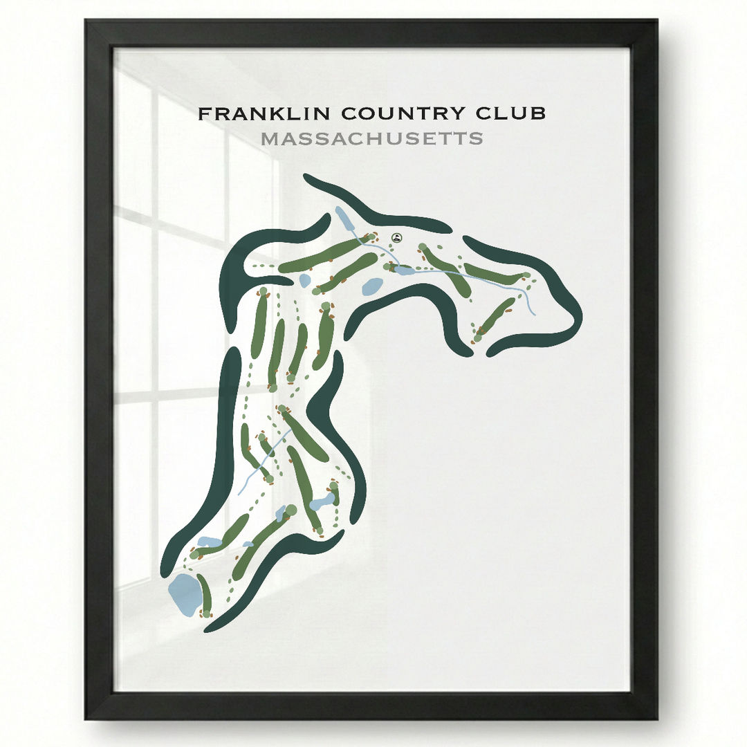 Franklin Country Club, Massachusetts - Printed Golf Courses