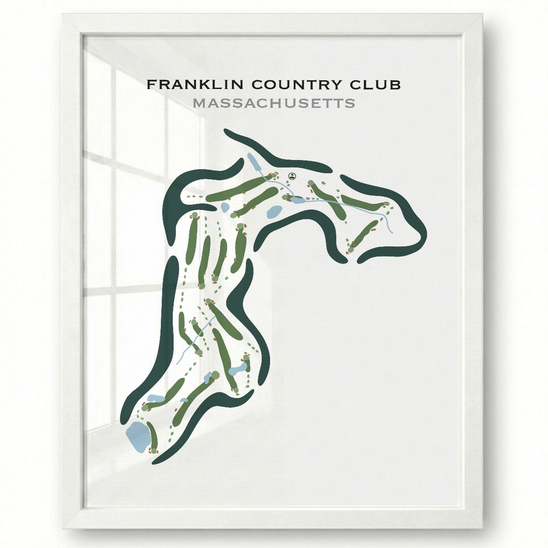 Franklin Country Club, Massachusetts - Printed Golf Courses
