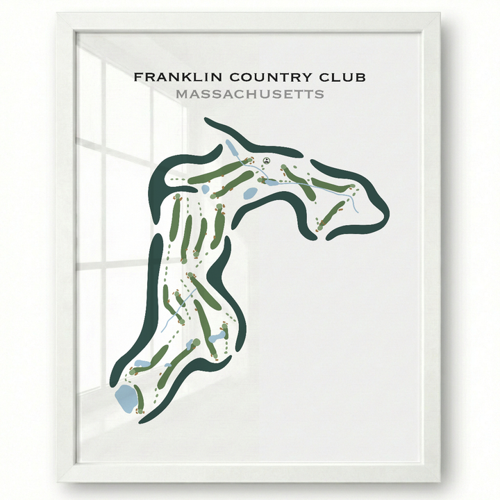 Franklin Country Club, Massachusetts - Printed Golf Courses
