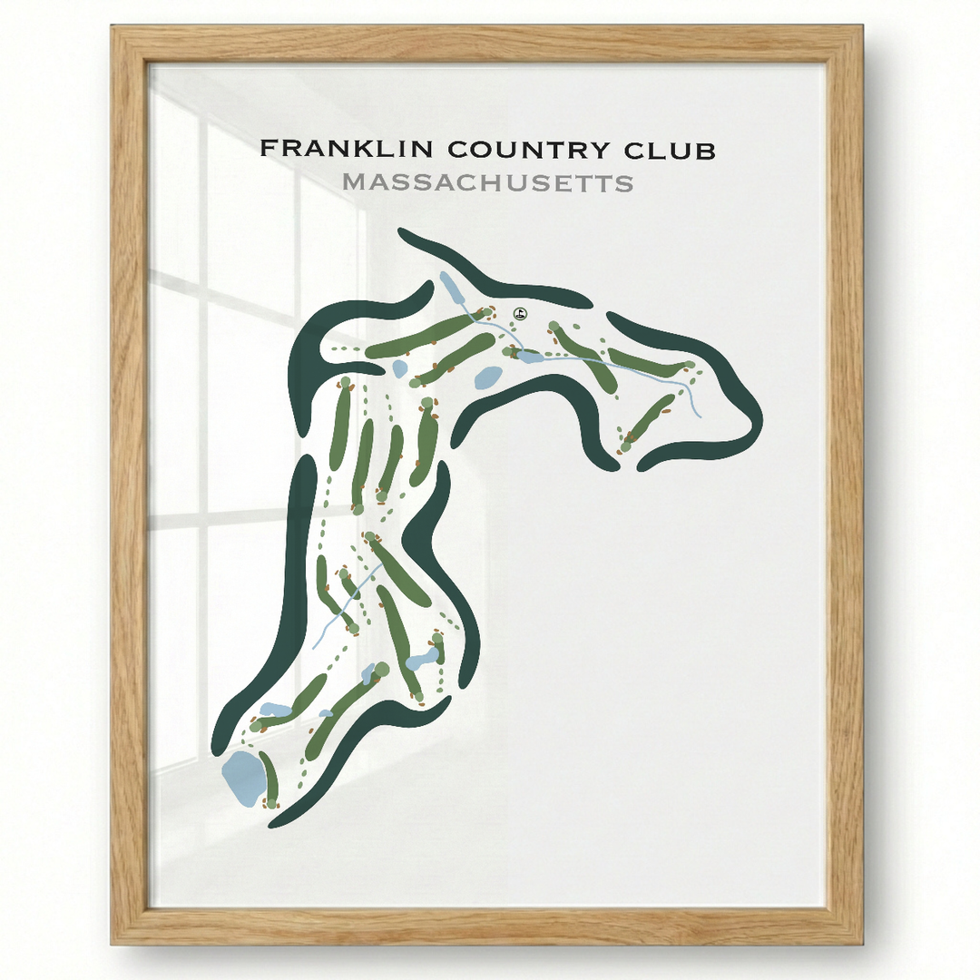 Franklin Country Club, Massachusetts - Printed Golf Courses