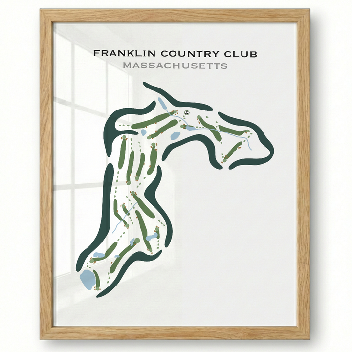 Franklin Country Club, Massachusetts - Printed Golf Courses