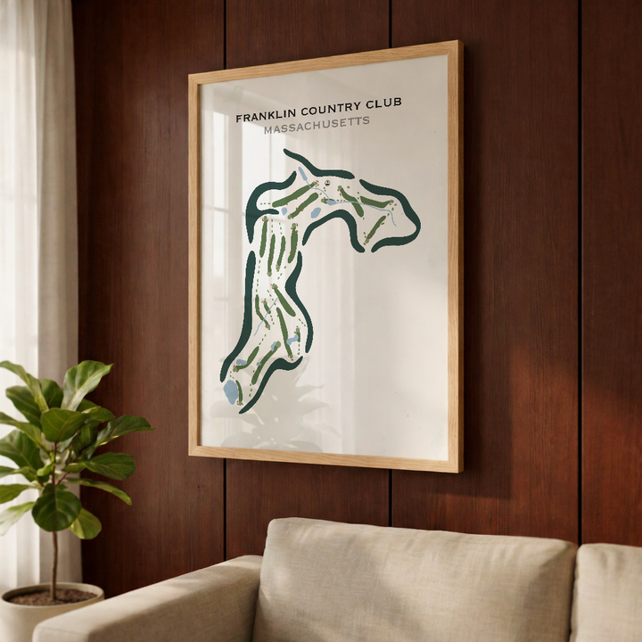 Franklin Country Club, Massachusetts - Printed Golf Courses