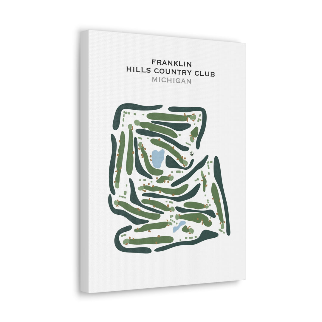 Franklin Hills Country Club, Michigan - Printed Golf Course