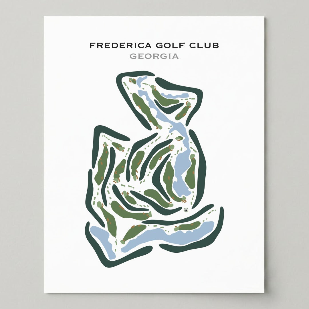 Frederica Golf Club, Georgia - Printed Golf Course