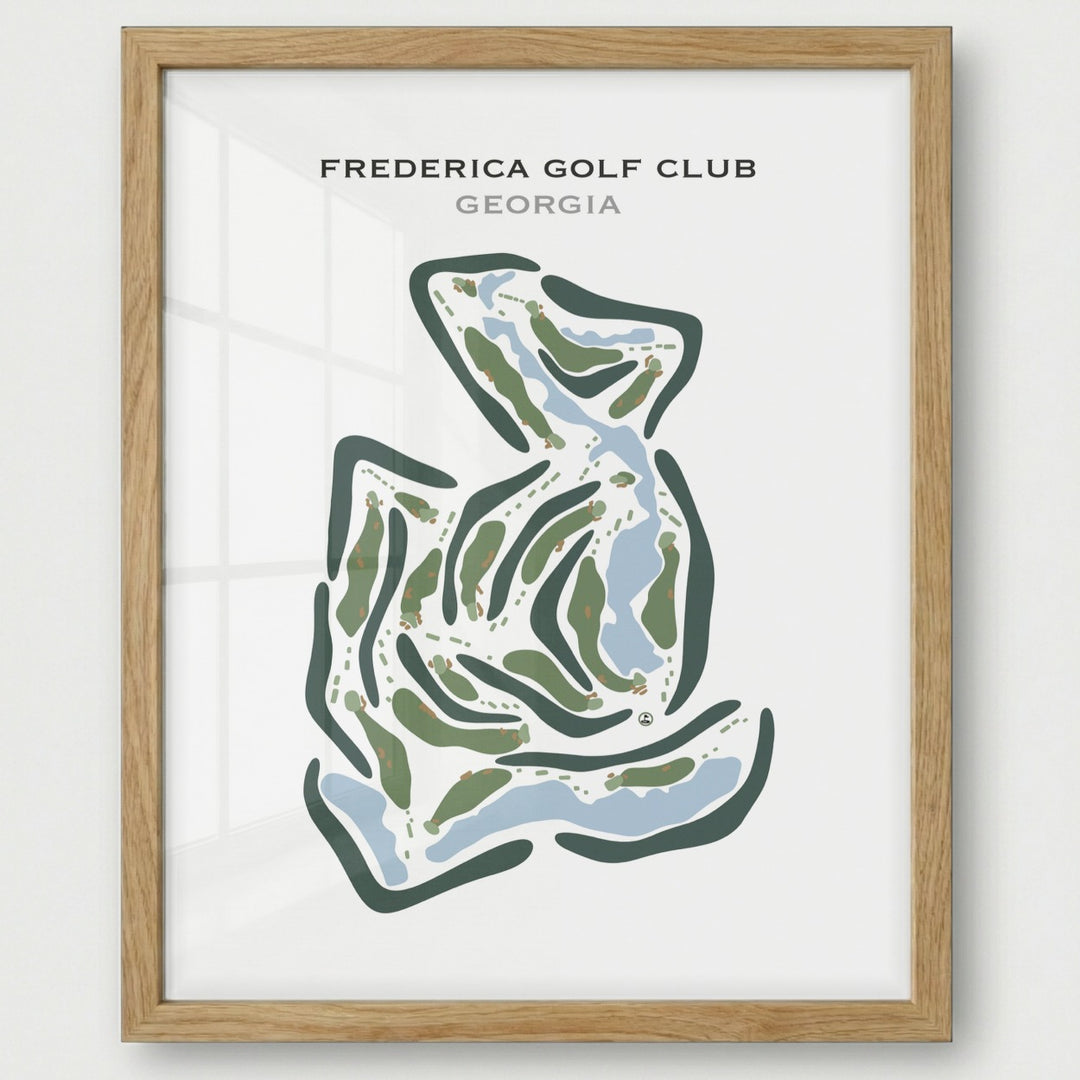 Frederica Golf Club, Georgia - Printed Golf Course