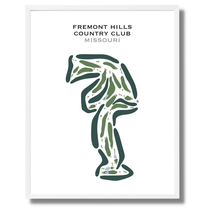 Fremont Hills Country Club, Missouri - Printed Golf Courses