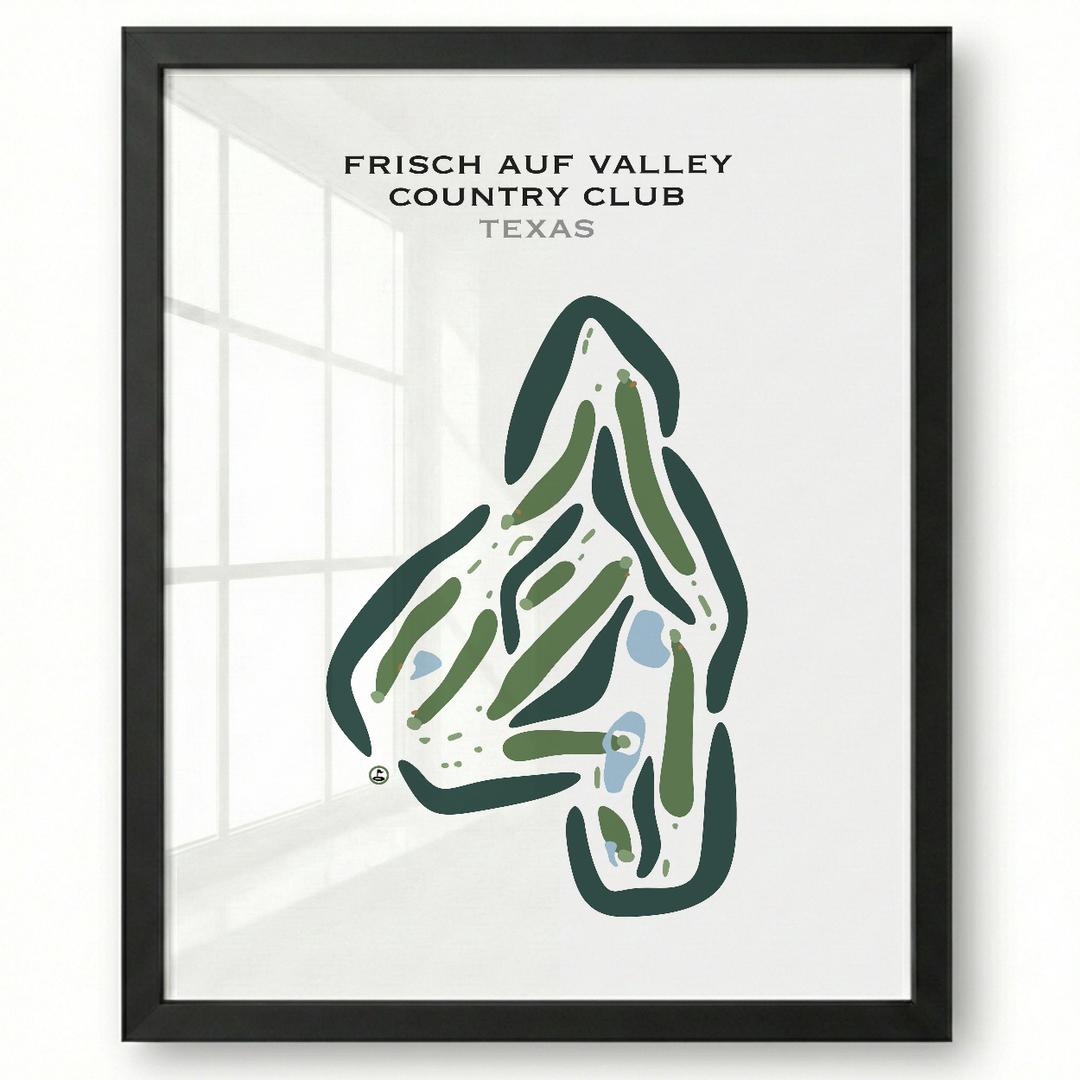 Frisch Auf Valley Country Club, Texas - Printed Golf Courses