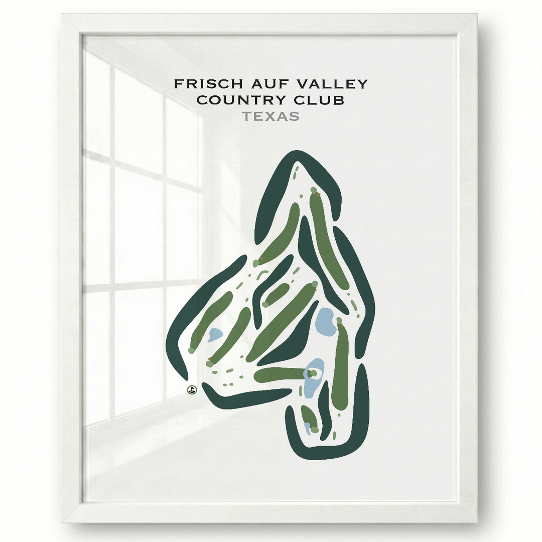 Frisch Auf Valley Country Club, Texas - Printed Golf Courses