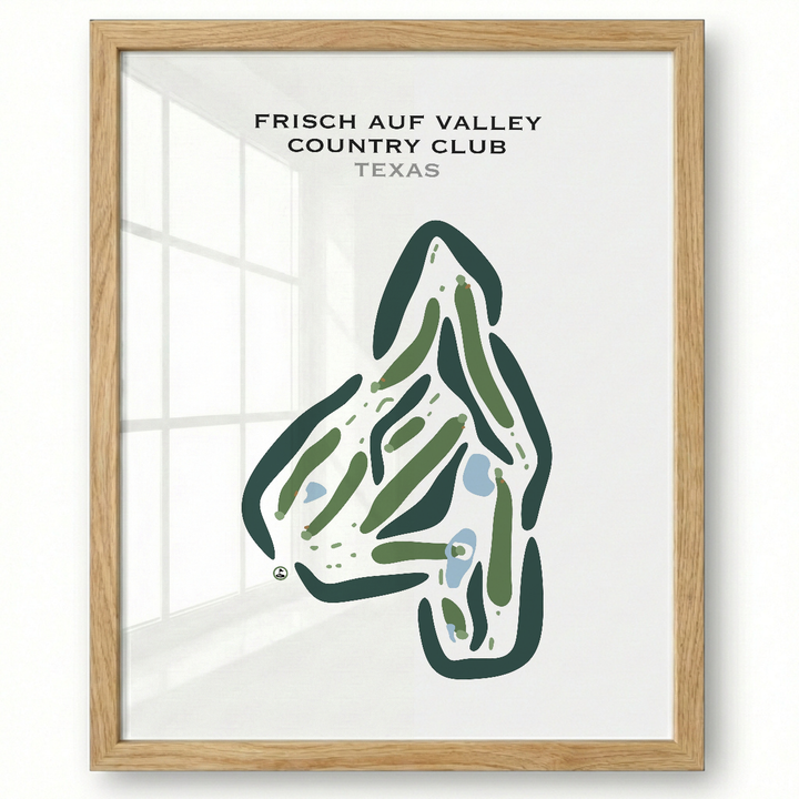 Frisch Auf Valley Country Club, Texas - Printed Golf Courses