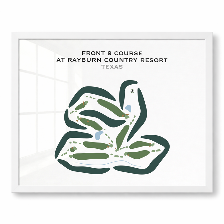 Front 9 Course at Rayburn Country Resort, Texas - Printed Golf Courses