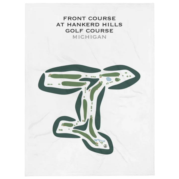 Front Course at Hankerd Hills Golf Course, Michigan - Printed Golf Courses