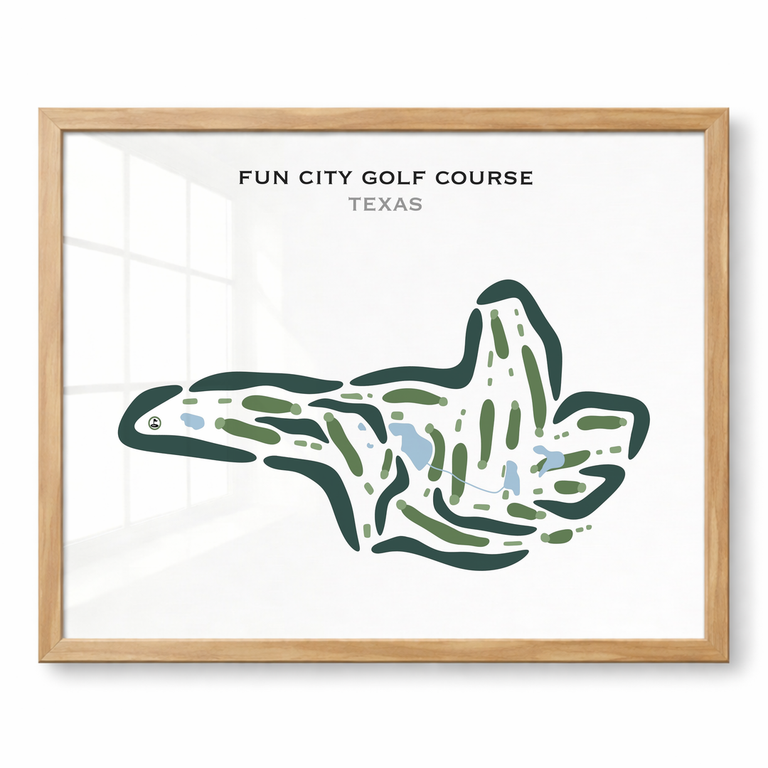 Fun City Golf Course, Texas - Printed Golf Courses
