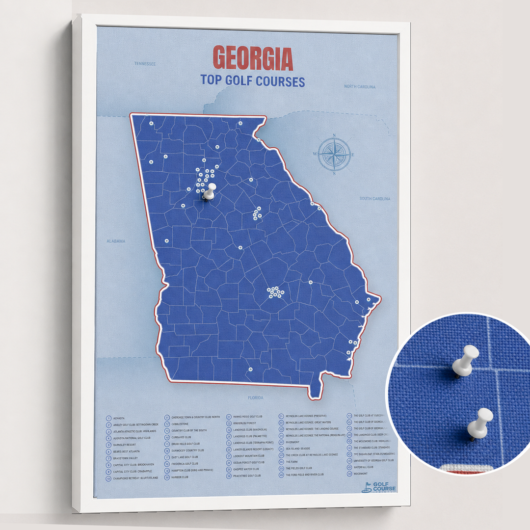 Map of Georgia Golf Courses
