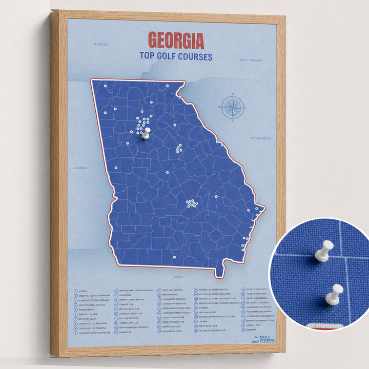 Map of Georgia Golf Courses