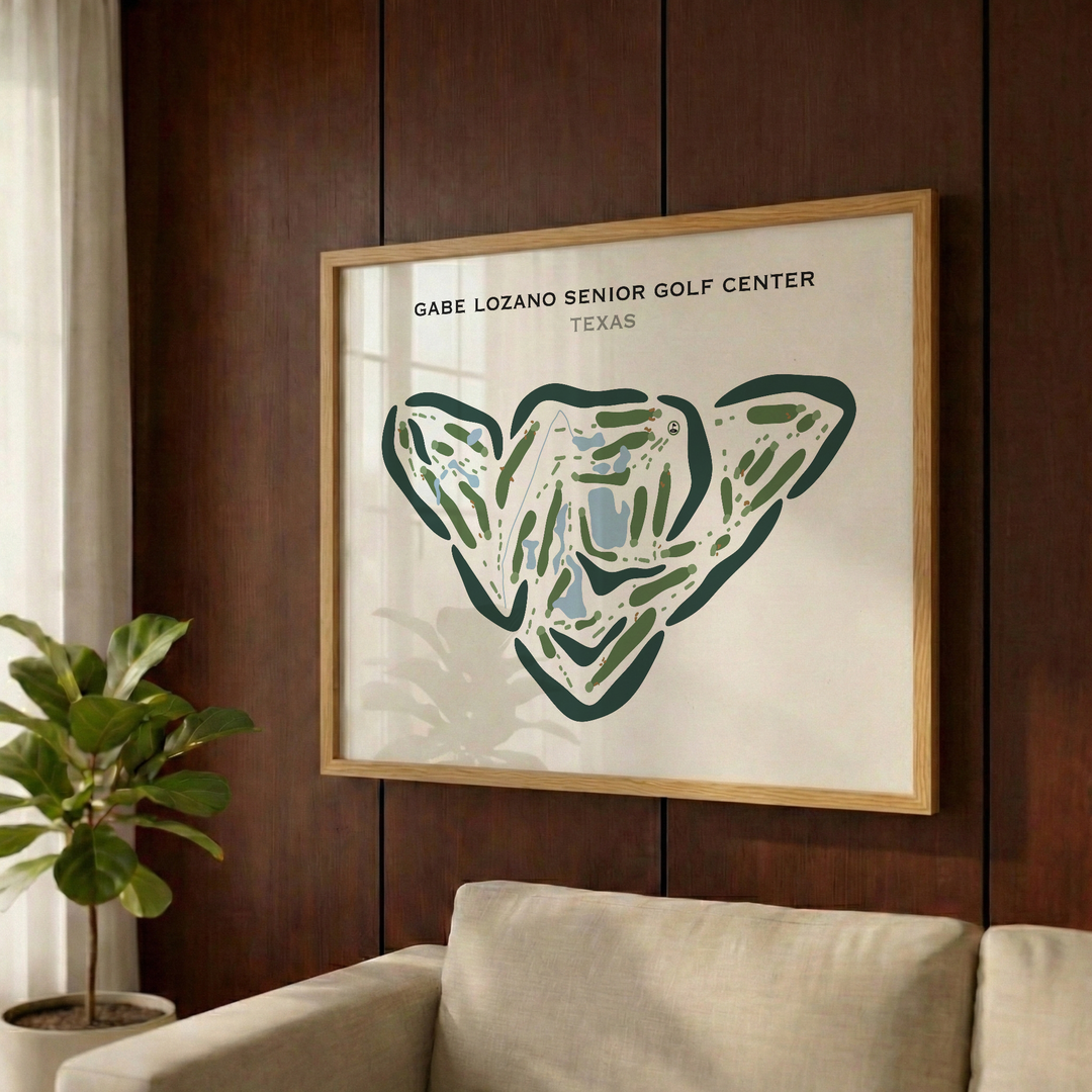 Gabe Lozano Senior Golf Center, Texas - Printed Golf Courses