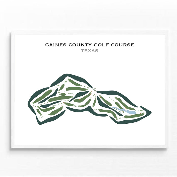 Gaines County Golf Course, Texas - Printed Golf Courses