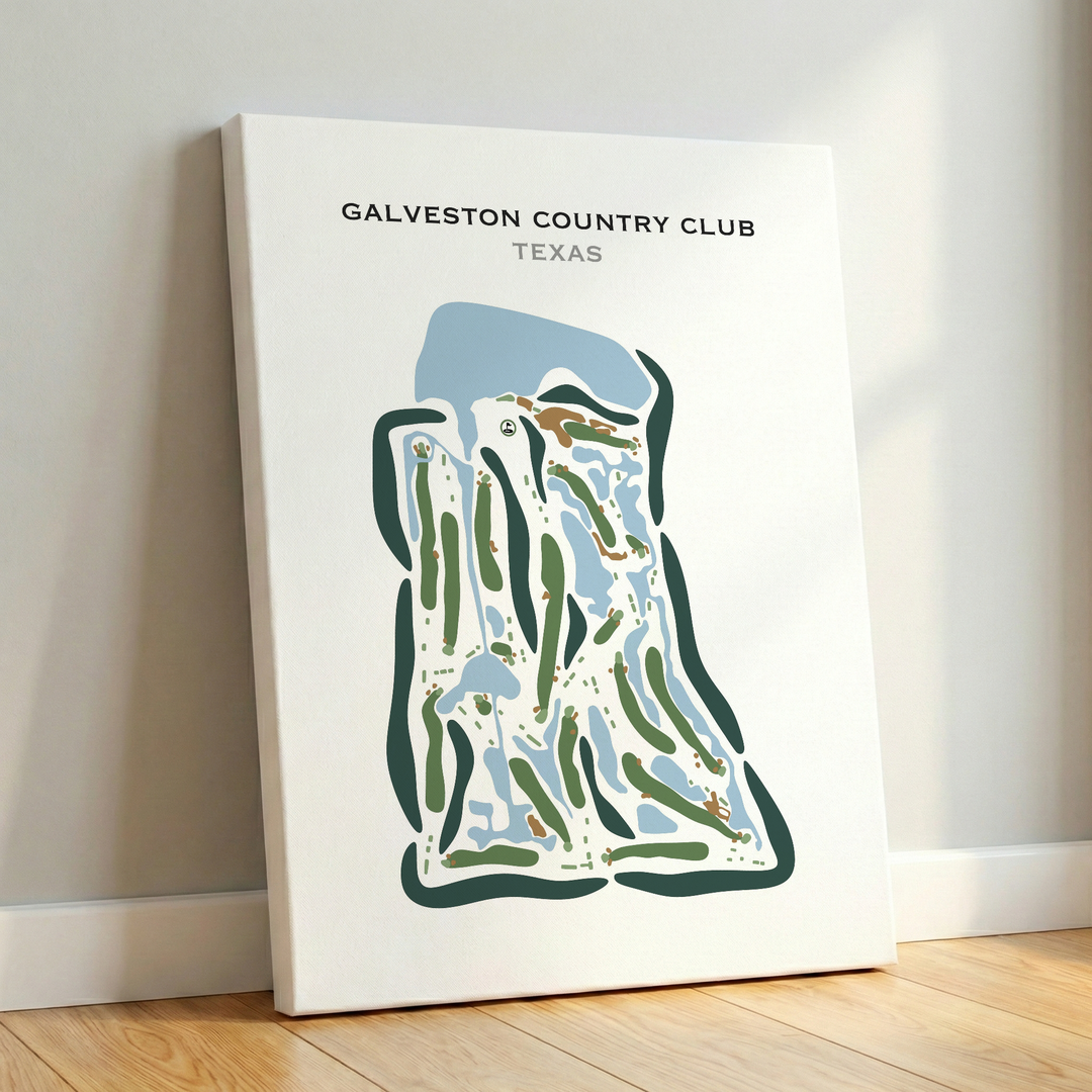 Galveston Country Club, Texas - Printed Golf Courses