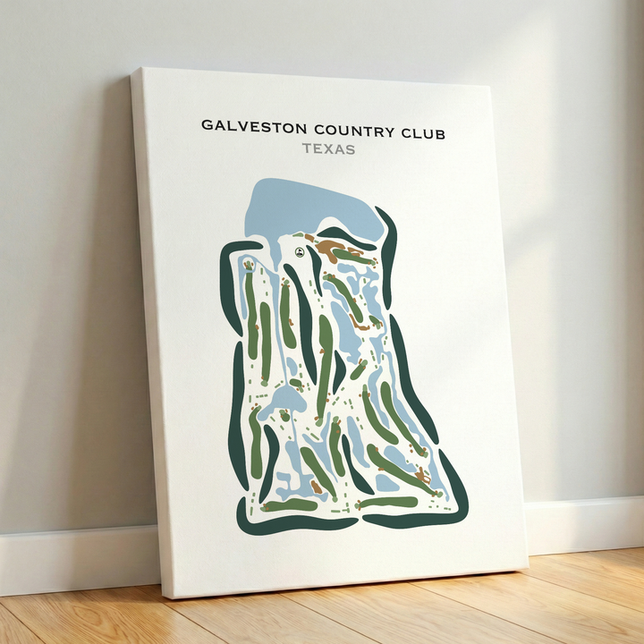 Galveston Country Club, Texas - Printed Golf Courses
