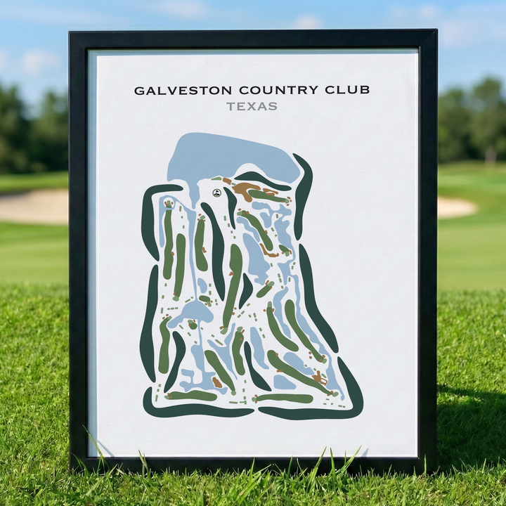 Galveston Country Club, Texas - Printed Golf Courses