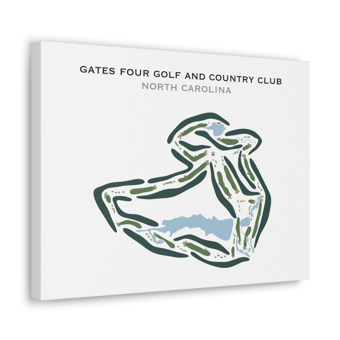 Gates Four Golf & Country Club, North Carolina - Printed Golf Courses