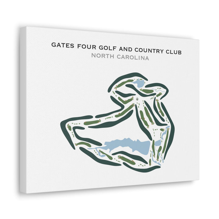 Gates Four Golf & Country Club, North Carolina - Printed Golf Courses