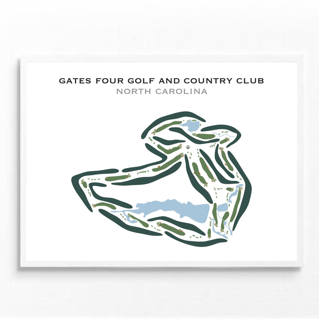 Gates Four Golf & Country Club, North Carolina - Printed Golf Courses