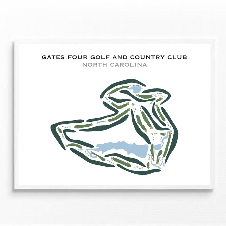 Gates Four Golf & Country Club, North Carolina - Printed Golf Courses