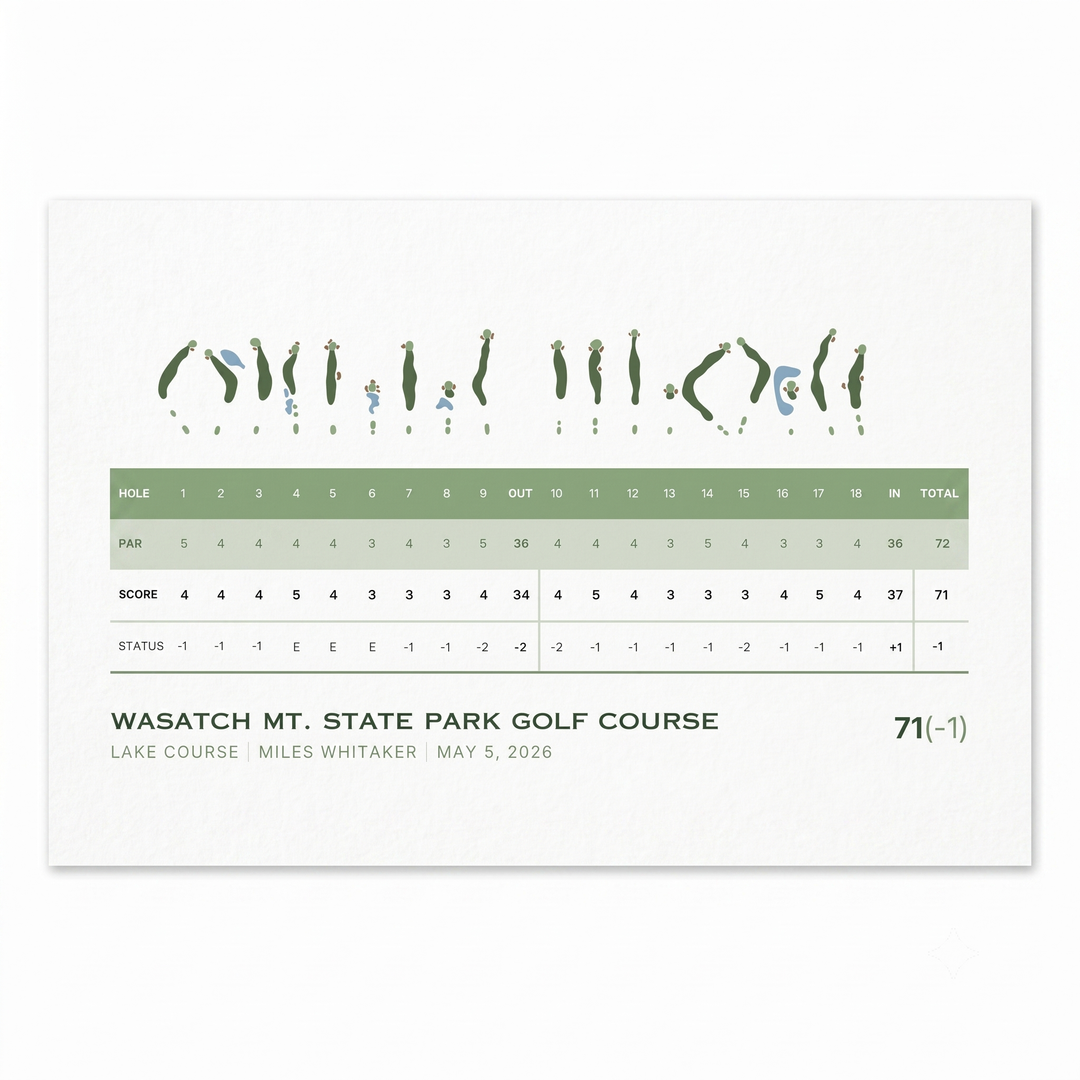Custom Golf Course Scorecard