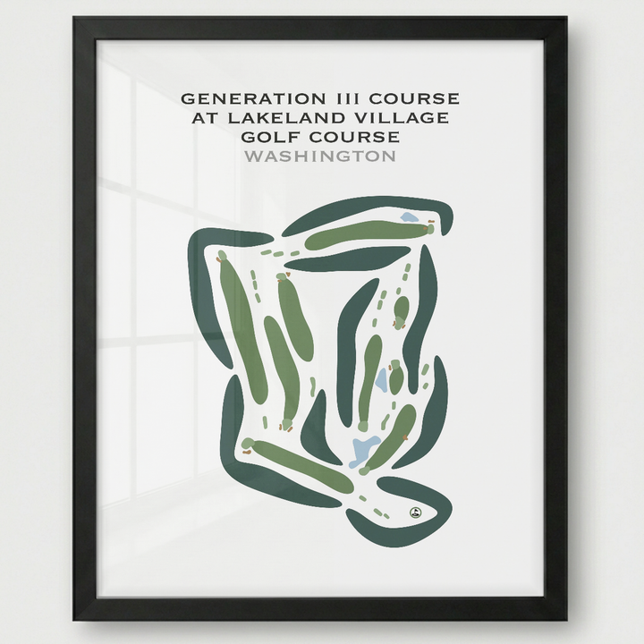 Generation III Course at Lake Land Village Golf Course, Washington - Printed Golf Courses