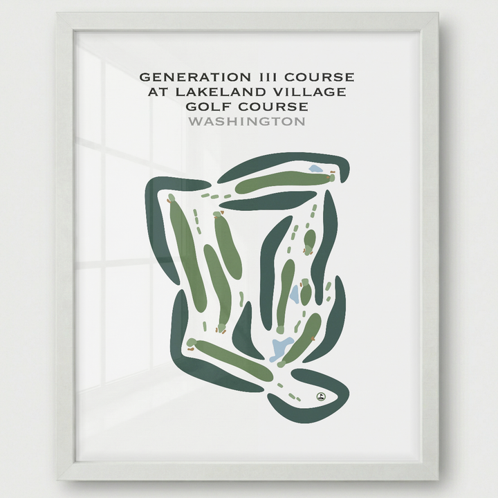 Generation III Course at Lake Land Village Golf Course, Washington - Printed Golf Courses