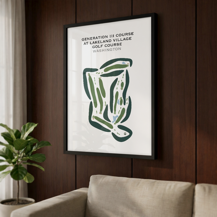 Generation III Course at Lake Land Village Golf Course, Washington - Printed Golf Courses