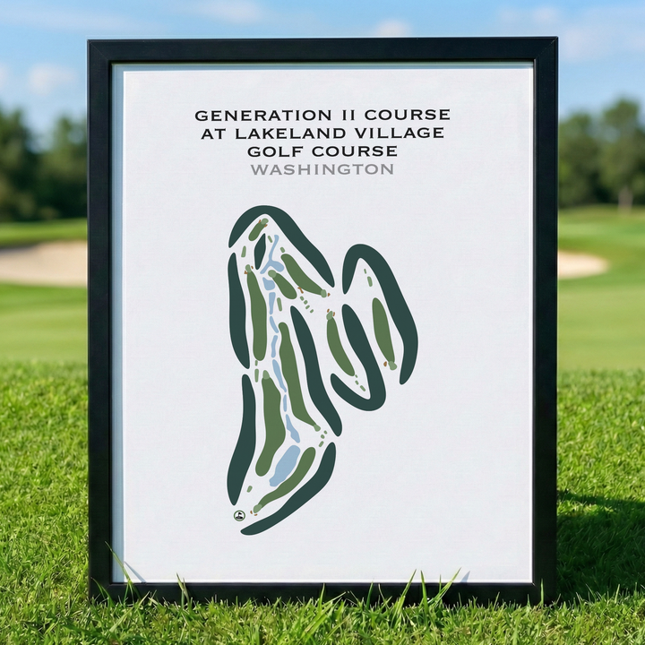Generation II Course at Lake Land Village Golf Course, Washington - Printed Golf Courses