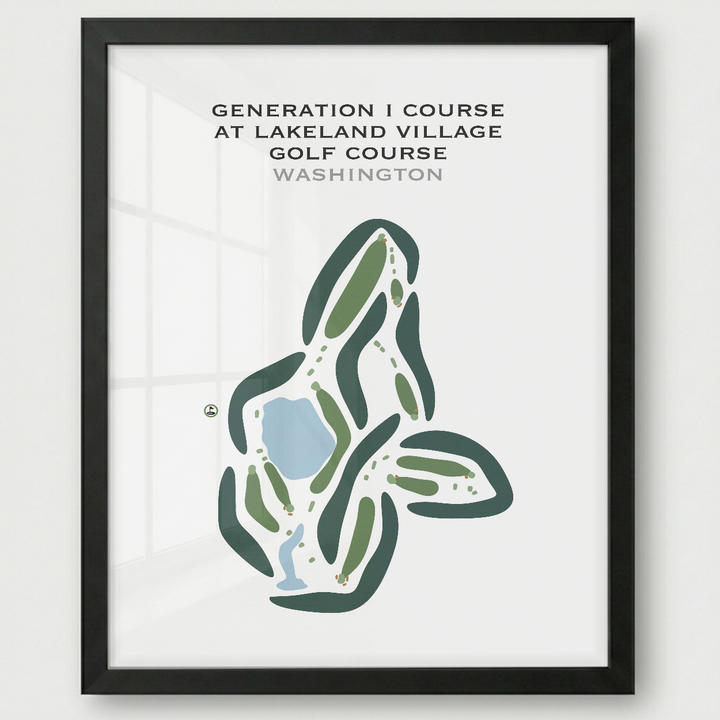 Generation I Course at Lake Land Village Golf Course, Washington - Printed Golf Courses