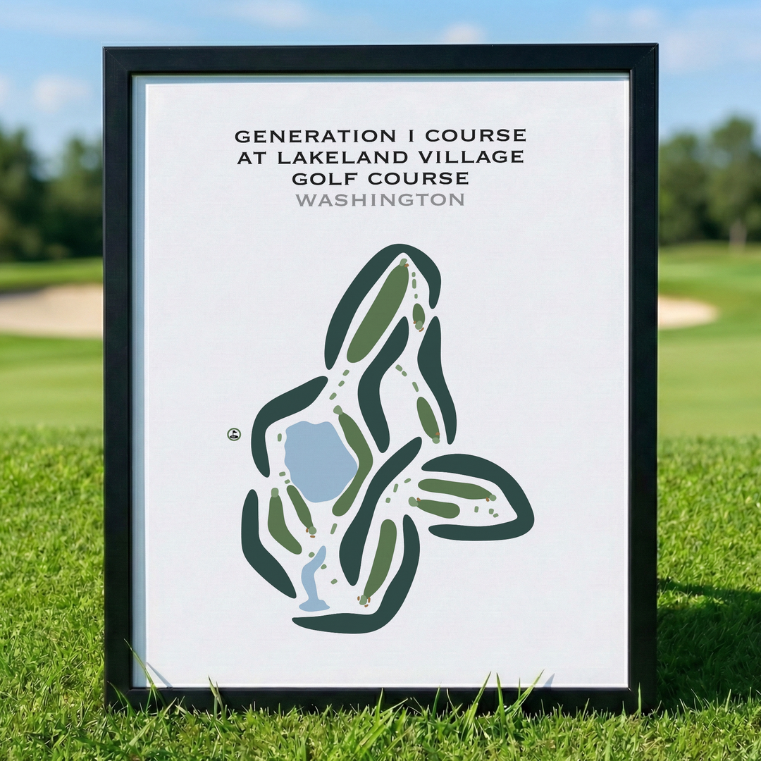 Generation I Course at Lake Land Village Golf Course, Washington - Printed Golf Courses