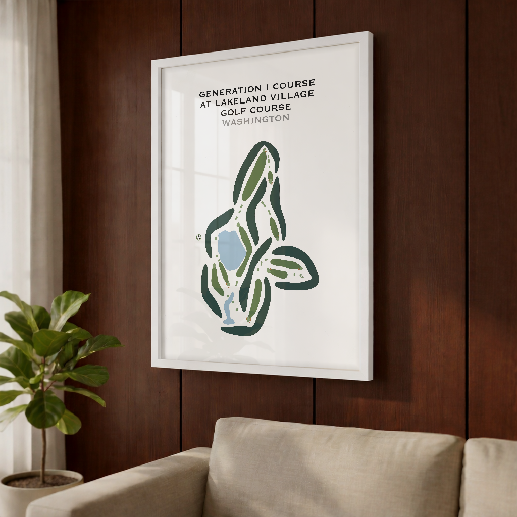 Generation I Course at Lake Land Village Golf Course, Washington - Printed Golf Courses