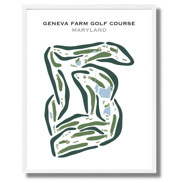 Geneva Farm Golf Course, Maryland - Printed Golf Courses